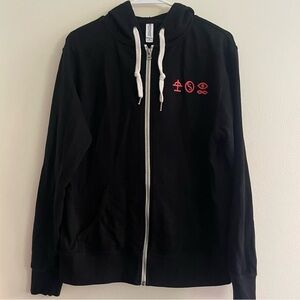 Bad Omens Official Merch, ‘Like A Villain’ Zip Up Hoodie, size M
